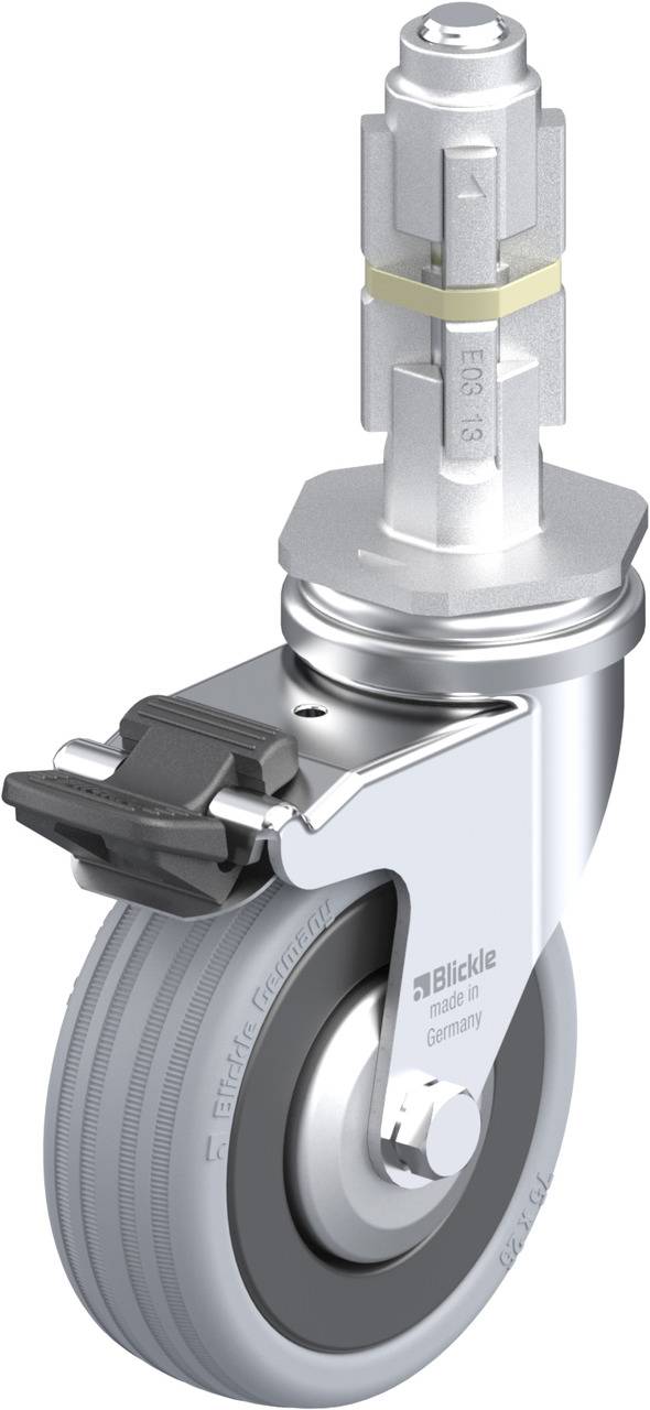 Blickle 282145 LRA-VPA 75G-FI-FA-E03 Kółko skrętne z hamulcem Średnica koła: 75 mm Maksymalne obciążenie: 60 kg 1 szt. - obrazek 1