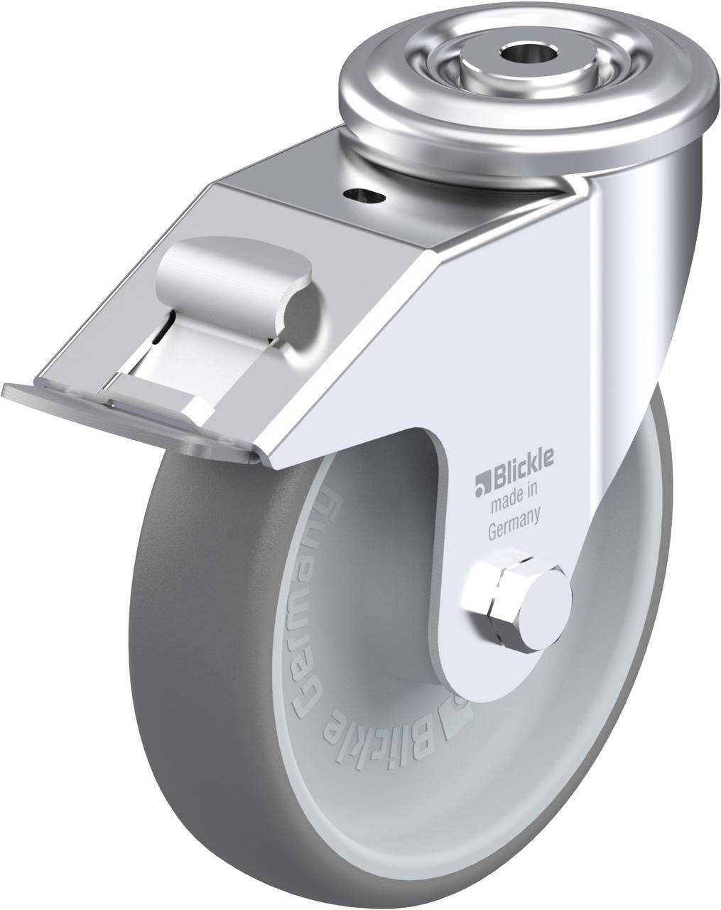 Blickle 757052 LER-TPA 160R-FI Kółko skrętne z hamulcem Średnica koła: 160 mm Maksymalne obciążenie: 200 kg 1 szt. - obrazek 1