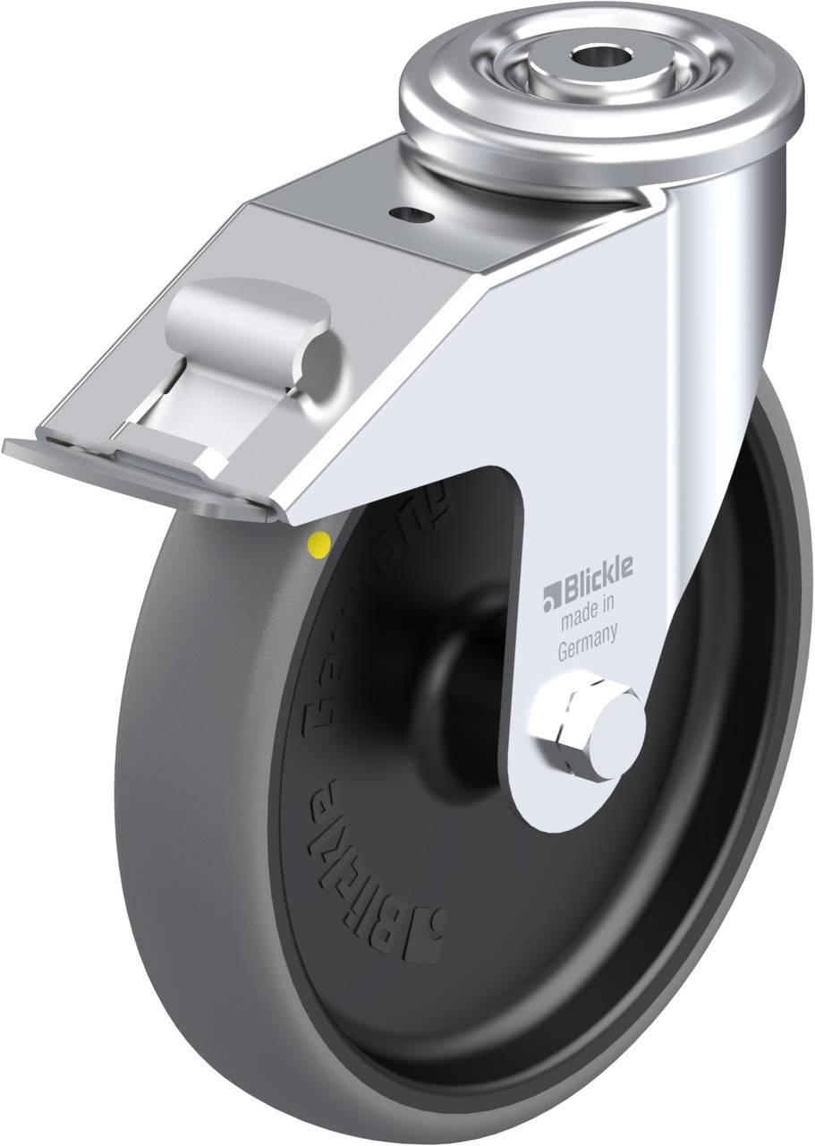 Blickle 849906 LER-TPA 200G-FI-ELS Kółko skrętne z hamulcem Średnica koła: 200 mm Maksymalne obciążenie: 160 kg 1 szt. - obrazek 1