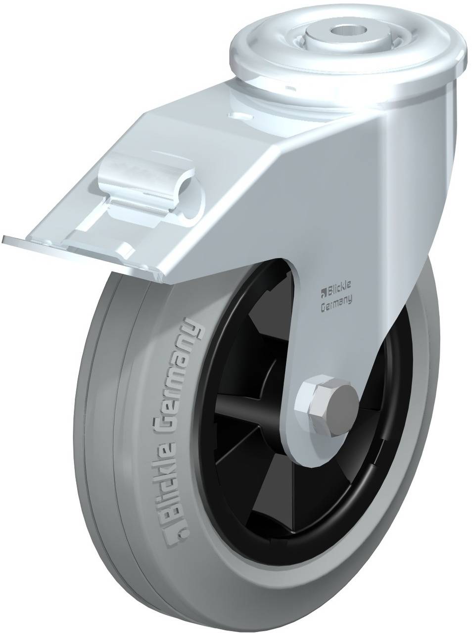 Blickle 849840 LER-VPP 180R-FI-SG Kółko skrętne z hamulcem Średnica koła: 180 mm Maksymalne obciążenie: 170 kg 1 szt. - obrazek 1
