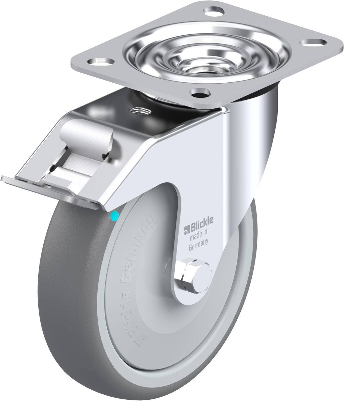 Blickle 673616 LE-TPA 127KFD-FI Kółko skrętne z hamulcem Średnica koła: 125 mm Maksymalne obciążenie: 125 kg 1 szt. - obrazek 1