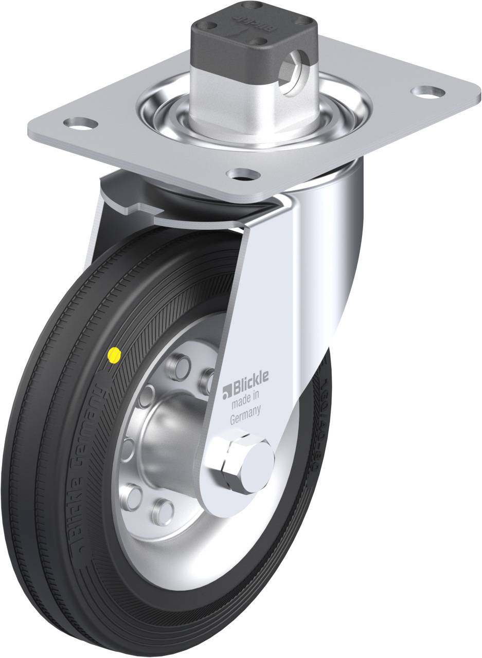 Blickle 849809 LE-VE 160R-CS11-EL Kółko skrętne z hamulcem Średnica koła: 160 mm Maksymalne obciążenie: 135 kg 1 szt. - obrazek 1