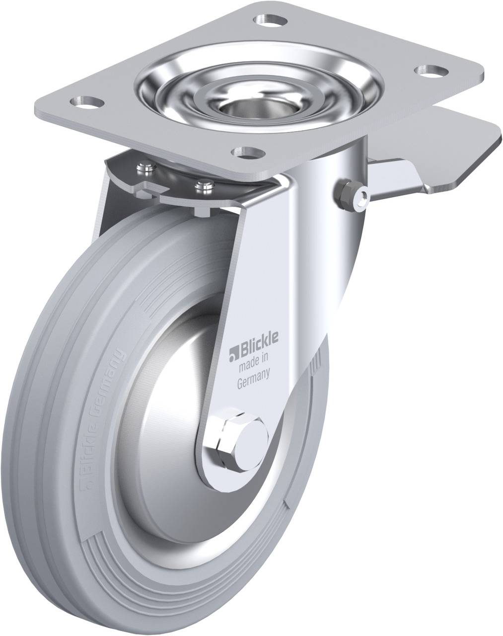 Blickle 749712 LE-VE 160R-ST-SG-FA Kółko skrętne z hamulcem Średnica koła: 160 mm Maksymalne obciążenie: 135 kg 1 szt. - obrazek 1