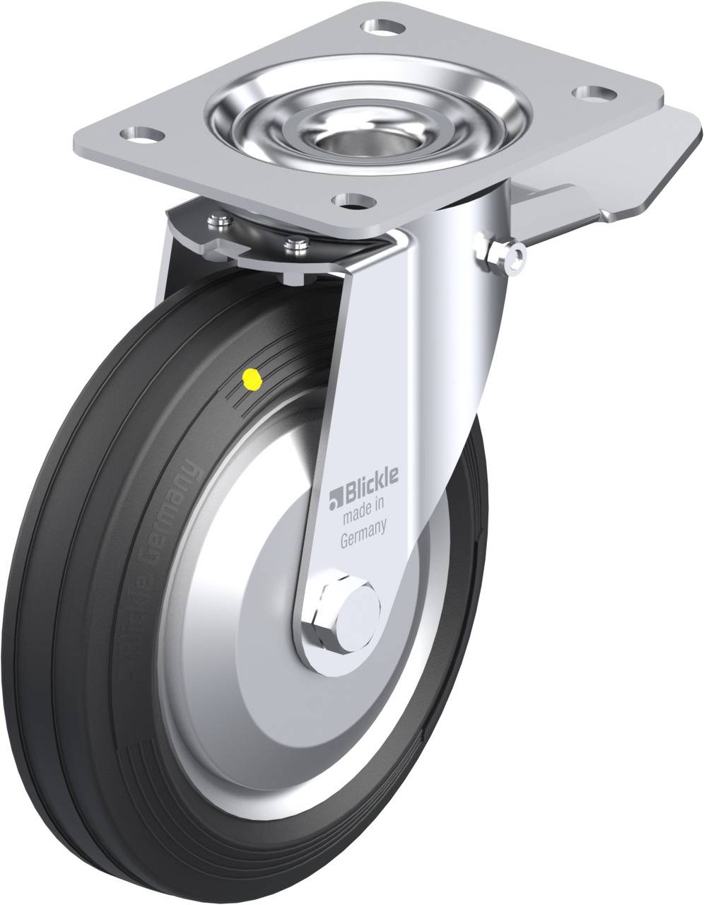 Blickle 749714 LE-VE 180R-ST-EL-FA Kółko skrętne z hamulcem Średnica koła: 180 mm Maksymalne obciążenie: 170 kg 1 szt. - obrazek 1