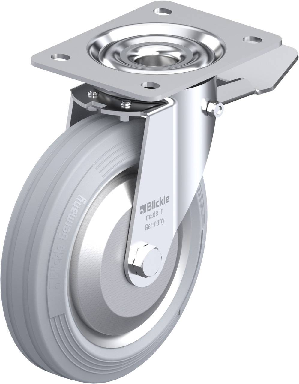 Blickle 749717 LE-VE 180R-ST-SG-FA Kółko skrętne z hamulcem Średnica koła: 180 mm Maksymalne obciążenie: 170 kg 1 szt. - obrazek 1