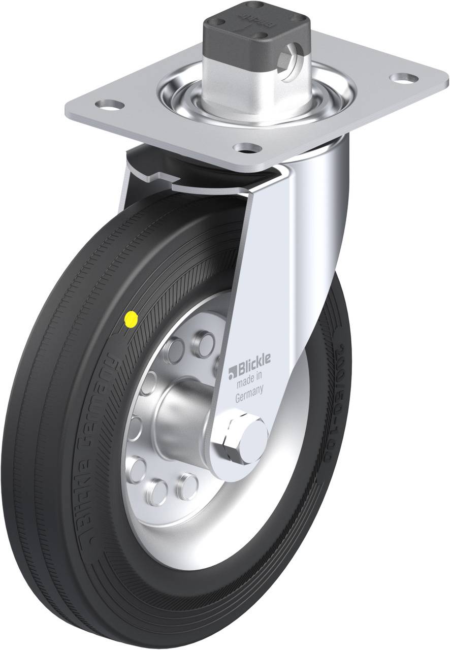 Blickle 849814 LE-VE 200R-CS11-EL Kółko skrętne z hamulcem Średnica koła: 200 mm Maksymalne obciążenie: 205 kg 1 szt. - obrazek 1