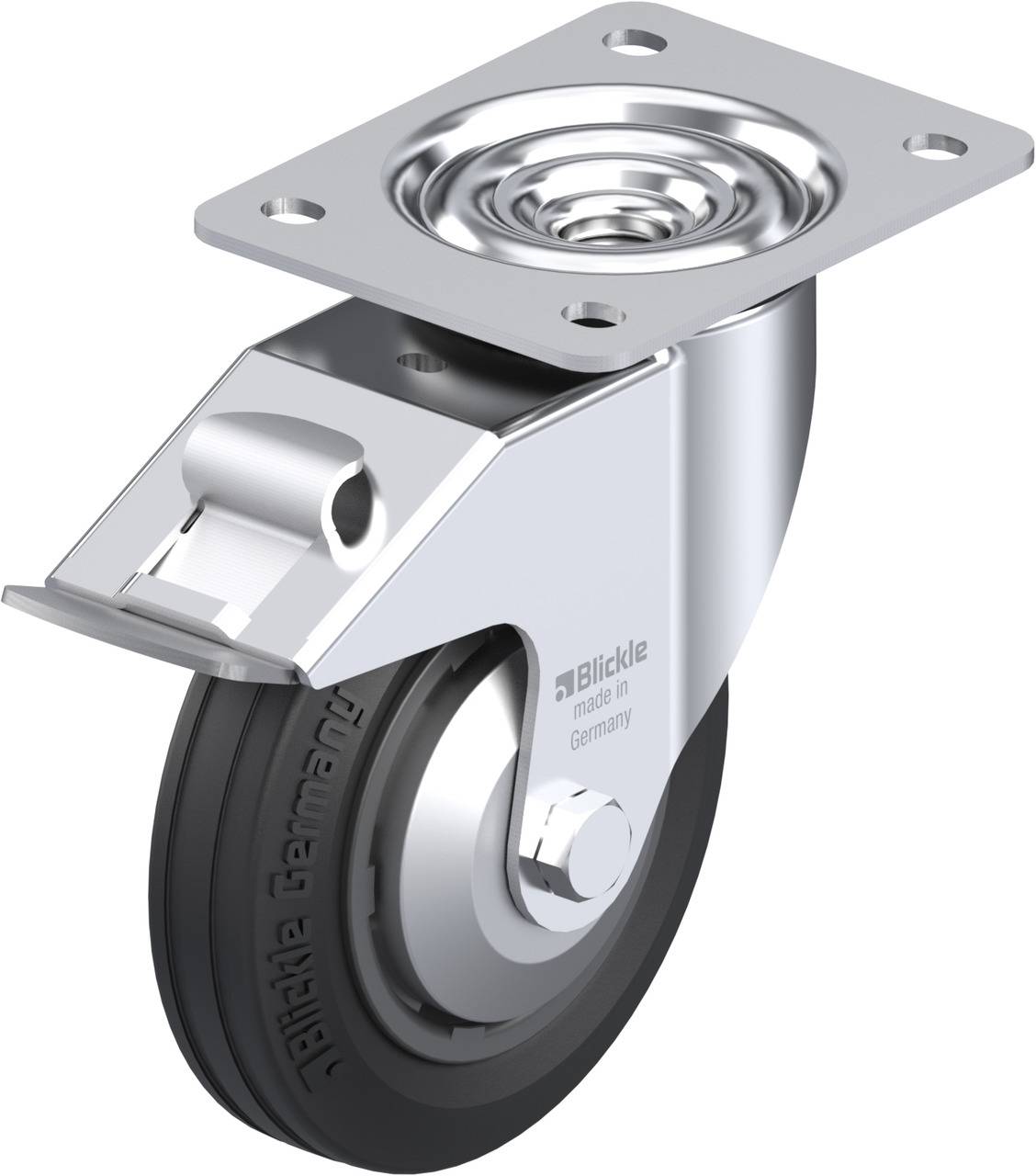 Blickle 749721 LE-VPP 150G-FI-FA Kółko skrętne z hamulcem Średnica koła: 150 mm Maksymalne obciążenie: 135 kg 1 szt. - obrazek 1