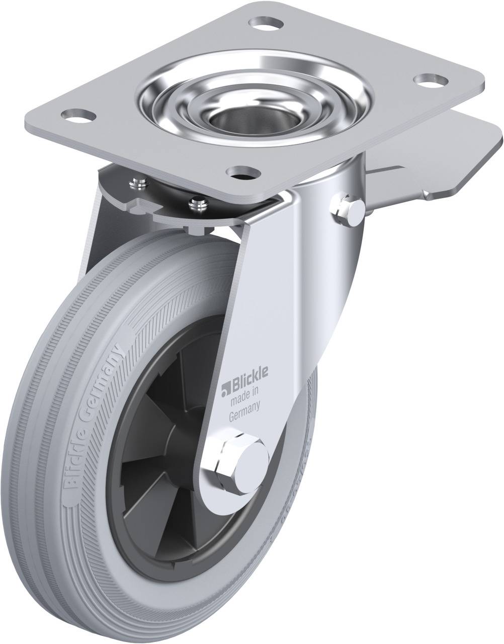 Blickle 749724 LE-VPP 150G-ST-SG Kółko skrętne z hamulcem Średnica koła: 150 mm Maksymalne obciążenie: 135 kg 1 szt. - obrazek 1