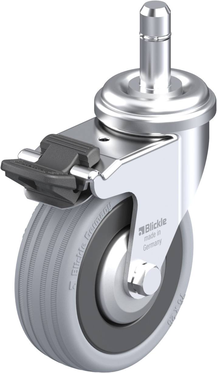 Blickle 288076 LRA-VPA 75G-FI-FA-ES Kółko skrętne z hamulcem Średnica koła: 75 mm Maksymalne obciążenie: 60 kg 1 szt. - obrazek 1