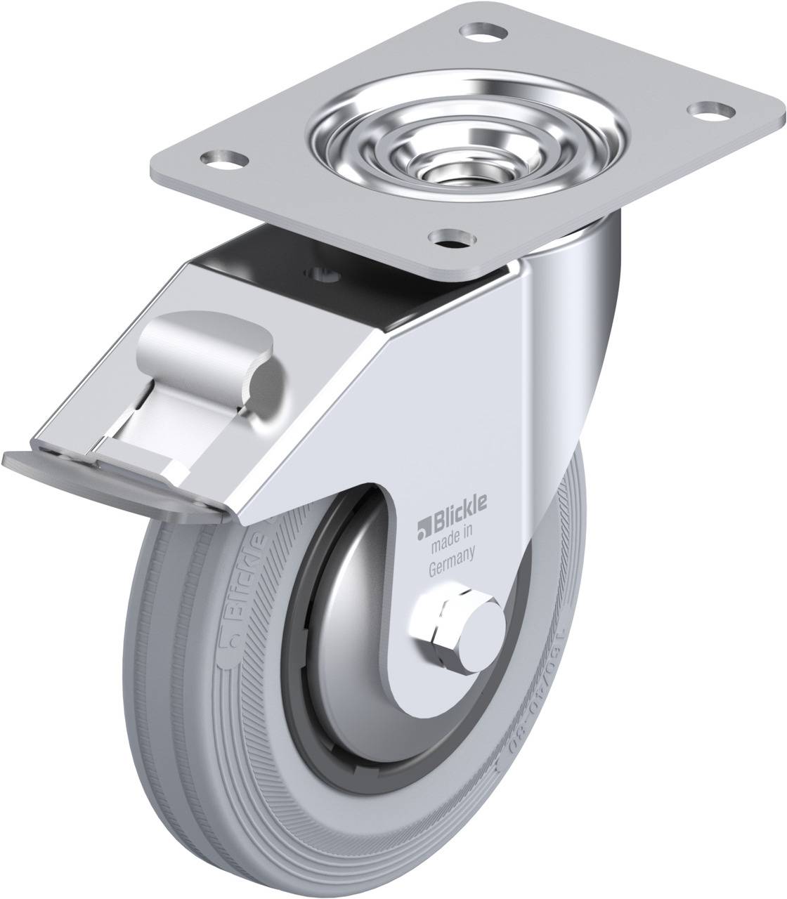 Blickle 749730 LE-VPP 160G-FI-SG-FA Kółko skrętne z hamulcem Średnica koła: 160 mm Maksymalne obciążenie: 135 kg 1 szt. - obrazek 1