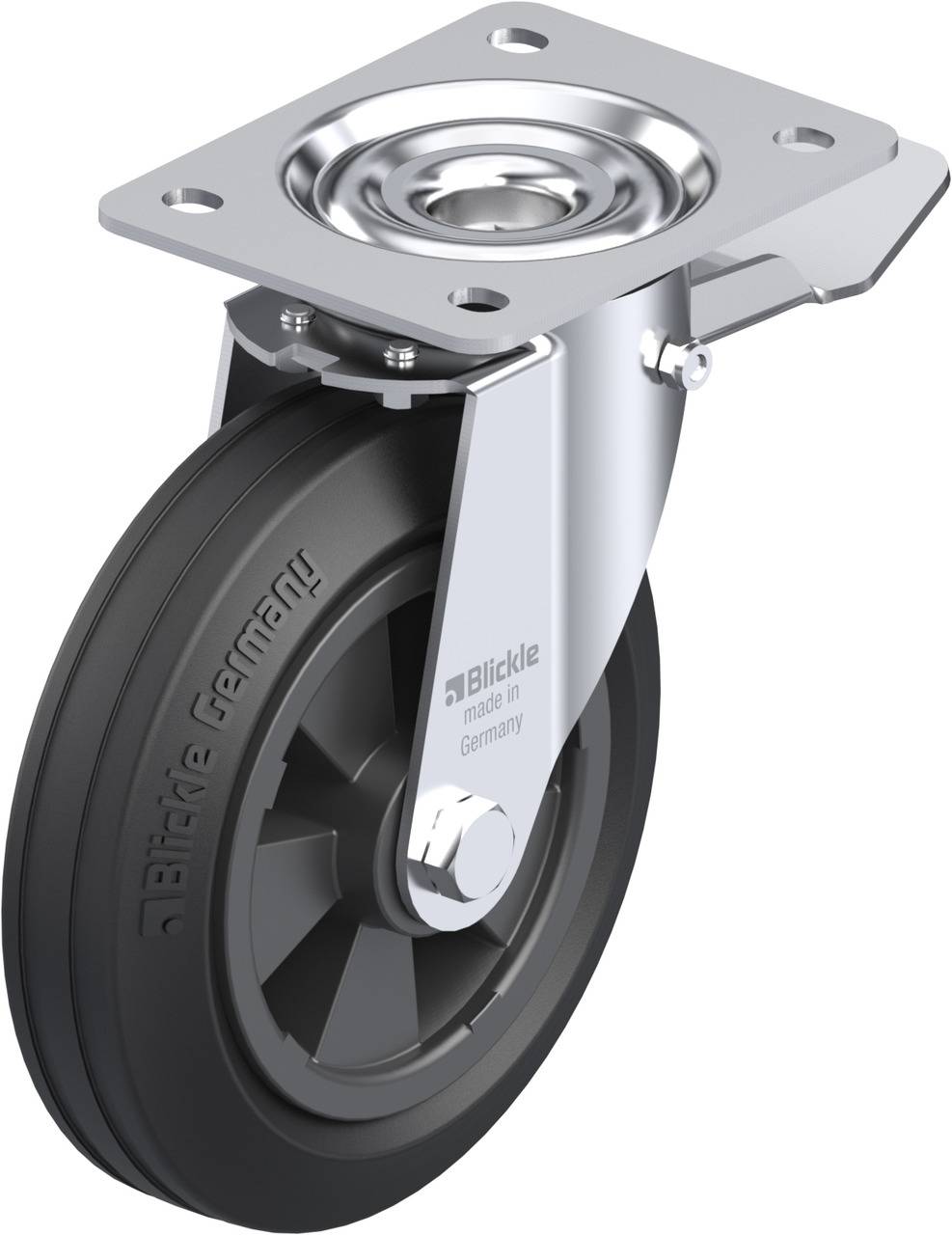 Blickle 283242 LE-VPP 180R-ST Kółko skrętne z hamulcem Średnica koła: 180 mm Maksymalne obciążenie: 170 kg 1 szt. - obrazek 1