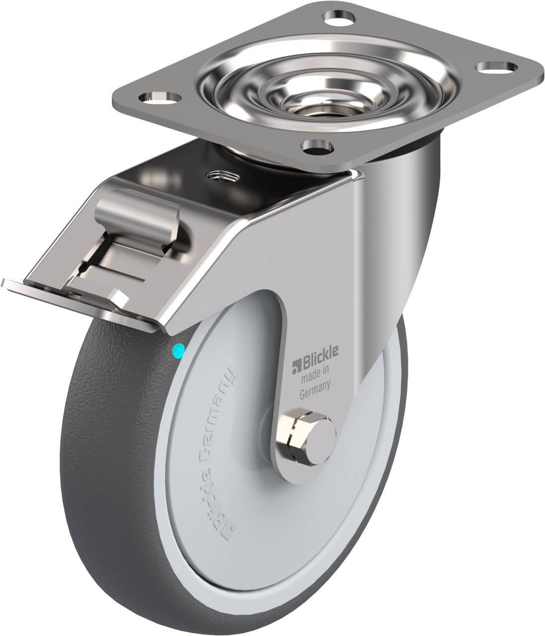 Blickle 754506 LEX-PATH 125KFD-FI Kółko skrętne z hamulcem Średnica koła: 125 mm Maksymalne obciążenie: 150 kg 1 szt. - obrazek 1