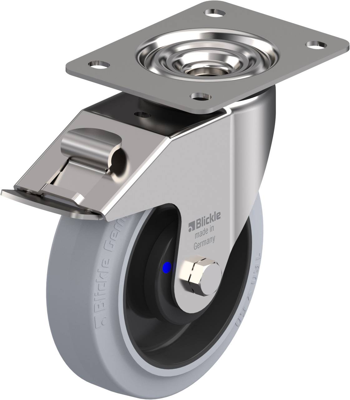 Blickle 853635 LEX-POEV 160XKA-FI-SG Kółko skrętne z hamulcem Średnica koła: 160 mm Maksymalne obciążenie: 300 kg 1 szt. - obrazek 1