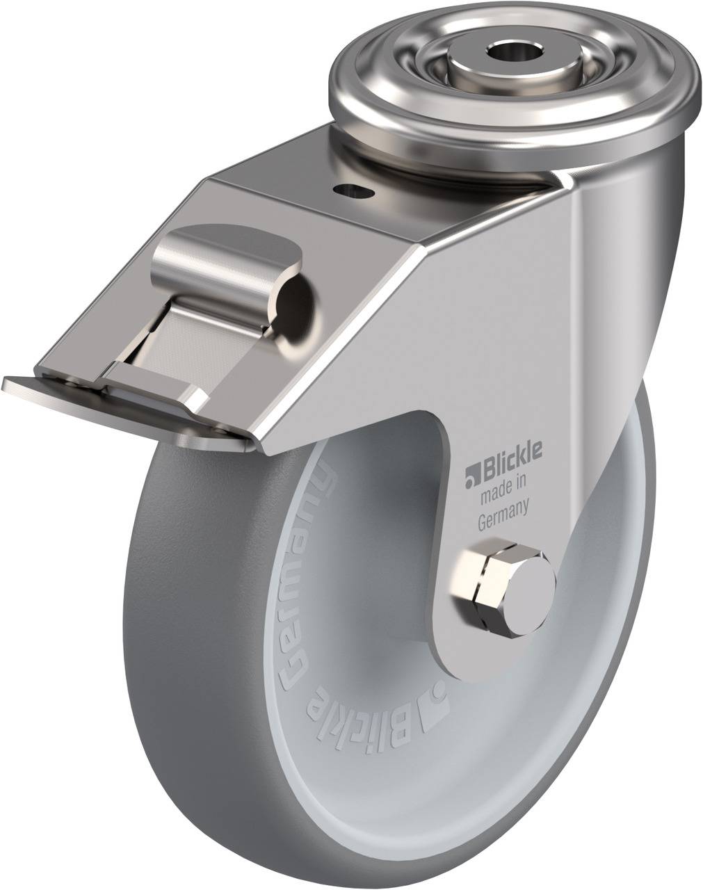 Blickle 754538 LEXR-TPA 160G-FI Kółko skrętne z hamulcem Średnica koła: 160 mm Maksymalne obciążenie: 200 kg 1 szt. - obrazek 1