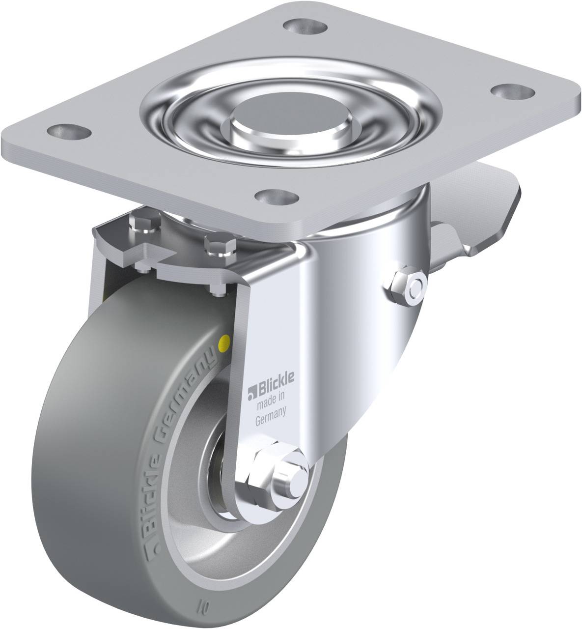 Blickle 852512 LH-ALTH 101K-3-ST-AS Kółko skrętne z hamulcem Średnica koła: 100 mm Maksymalne obciążenie: 420 kg 1 szt. - obrazek 1