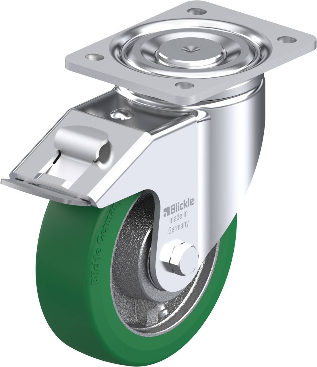 Blickle 754611 LH-GST 160K-FI Kółko skrętne z hamulcem Średnica koła: 160 mm Maksymalne obciążenie: 600 kg 1 szt. - obrazek 1