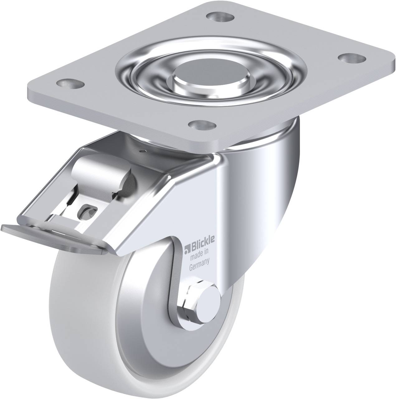 Blickle 749985 LH-PO 100G-3-FI-FA Kółko skrętne z hamulcem Średnica koła: 100 mm Maksymalne obciążenie: 280 kg 1 szt. - obrazek 1