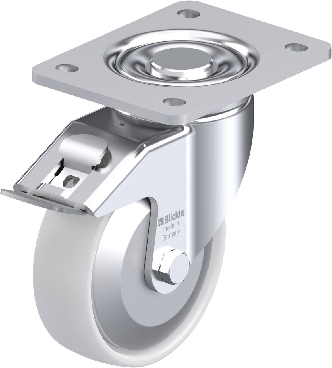 Blickle 750004 LH-PO 125G-3-FI-FA Kółko skrętne z hamulcem Średnica koła: 125 mm Maksymalne obciążenie: 300 kg 1 szt. - obrazek 1