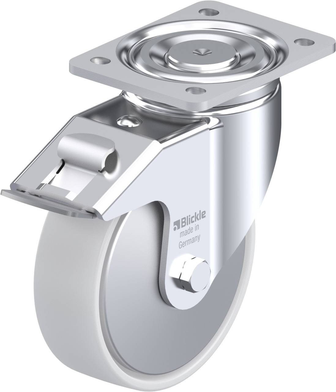 Blickle 750020 LH-PO 160G-FI-FA Kółko skrętne z hamulcem Średnica koła: 160 mm Maksymalne obciążenie: 450 kg 1 szt. - obrazek 1