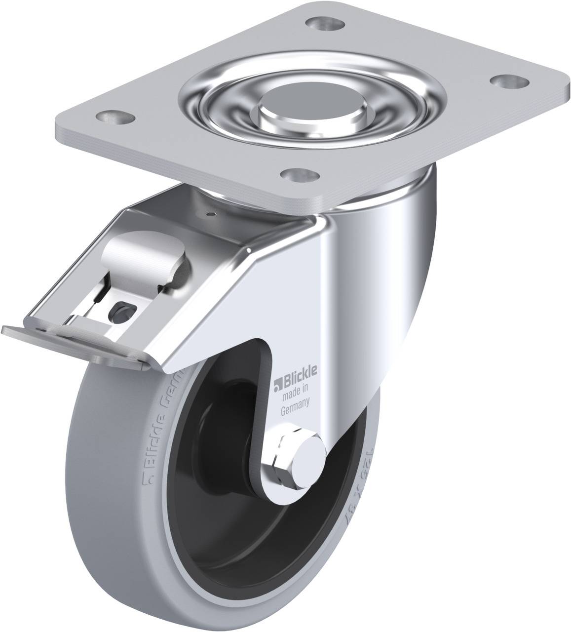 Blickle 851792 LH-POEV 125XR-3-FI-SG Kółko skrętne z hamulcem Średnica koła: 125 mm Maksymalne obciążenie: 250 kg 1 szt. - obrazek 1