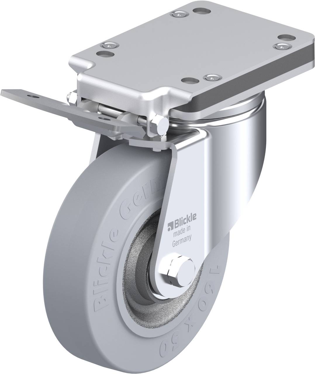 Blickle 750137 LH-SE 160K-IS-SG Kółko skrętne z hamulcem Średnica koła: 160 mm Maksymalne obciążenie: 450 kg 1 szt. - obrazek 1