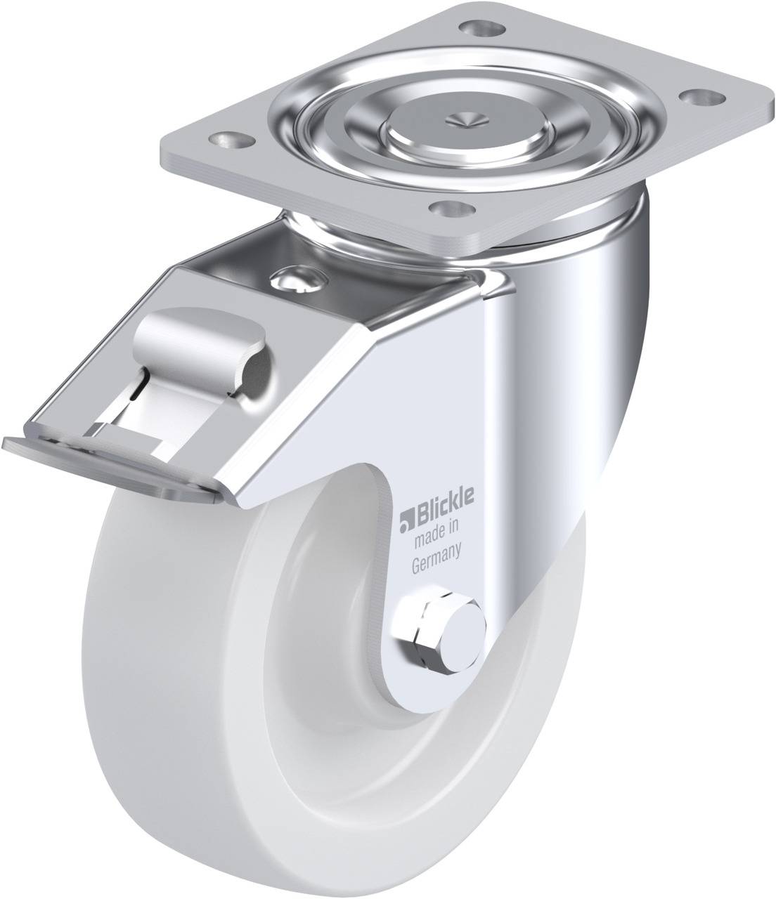 Blickle 754630 LH-SPO 160G-FI Kółko skrętne z hamulcem Średnica koła: 160 mm Maksymalne obciążenie: 850 kg 1 szt. - obrazek 1