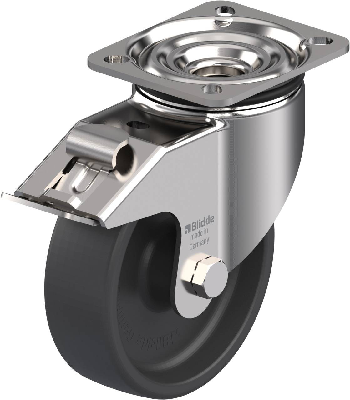 Blickle 754694 LIKX-POHI 125G-1-FI Kółko skrętne z hamulcem Średnica koła: 125 mm Maksymalne obciążenie: 300 kg 1 szt. - obrazek 1