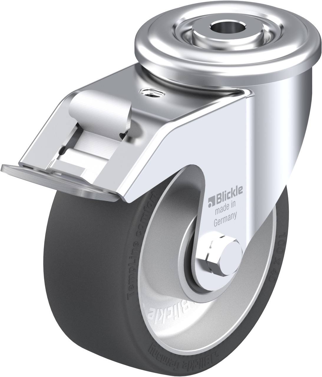 Blickle 763590 LIR-ALSI 100G-FI Kółko skrętne z hamulcem Średnica koła: 100 mm Maksymalne obciążenie: 100 kg 1 szt. - obrazek 1