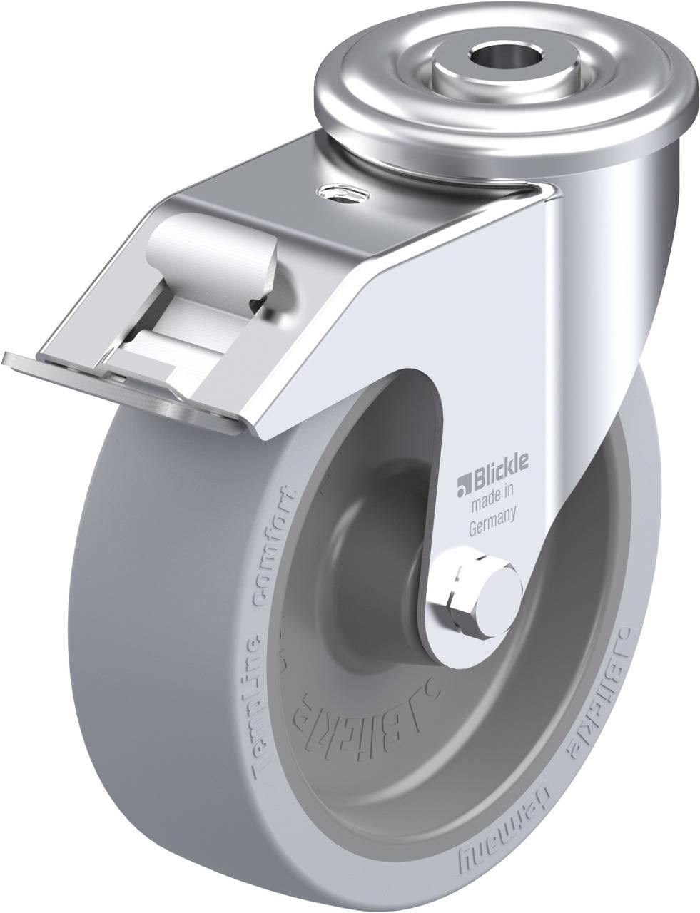 Blickle 763593 LIR-POSI 125G-FI-SG Kółko skrętne z hamulcem Średnica koła: 125 mm Maksymalne obciążenie: 120 kg 1 szt. - obrazek 1