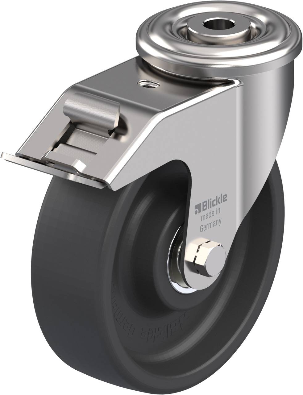 Blickle 754757 LIXR-POHI 125HXK-FI Kółko skrętne z hamulcem Średnica koła: 125 mm Maksymalne obciążenie: 150 kg 1 szt. - obrazek 1