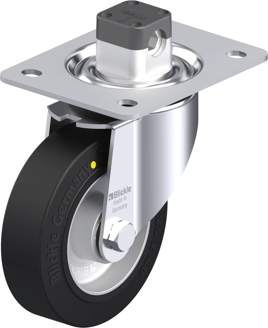 Blickle 852000 LK-ALEV 125K-3-CS11-EL Kółko skrętne z hamulcem Średnica koła: 125 mm Maksymalne obciążenie: 250 kg 1 szt - obrazek 1