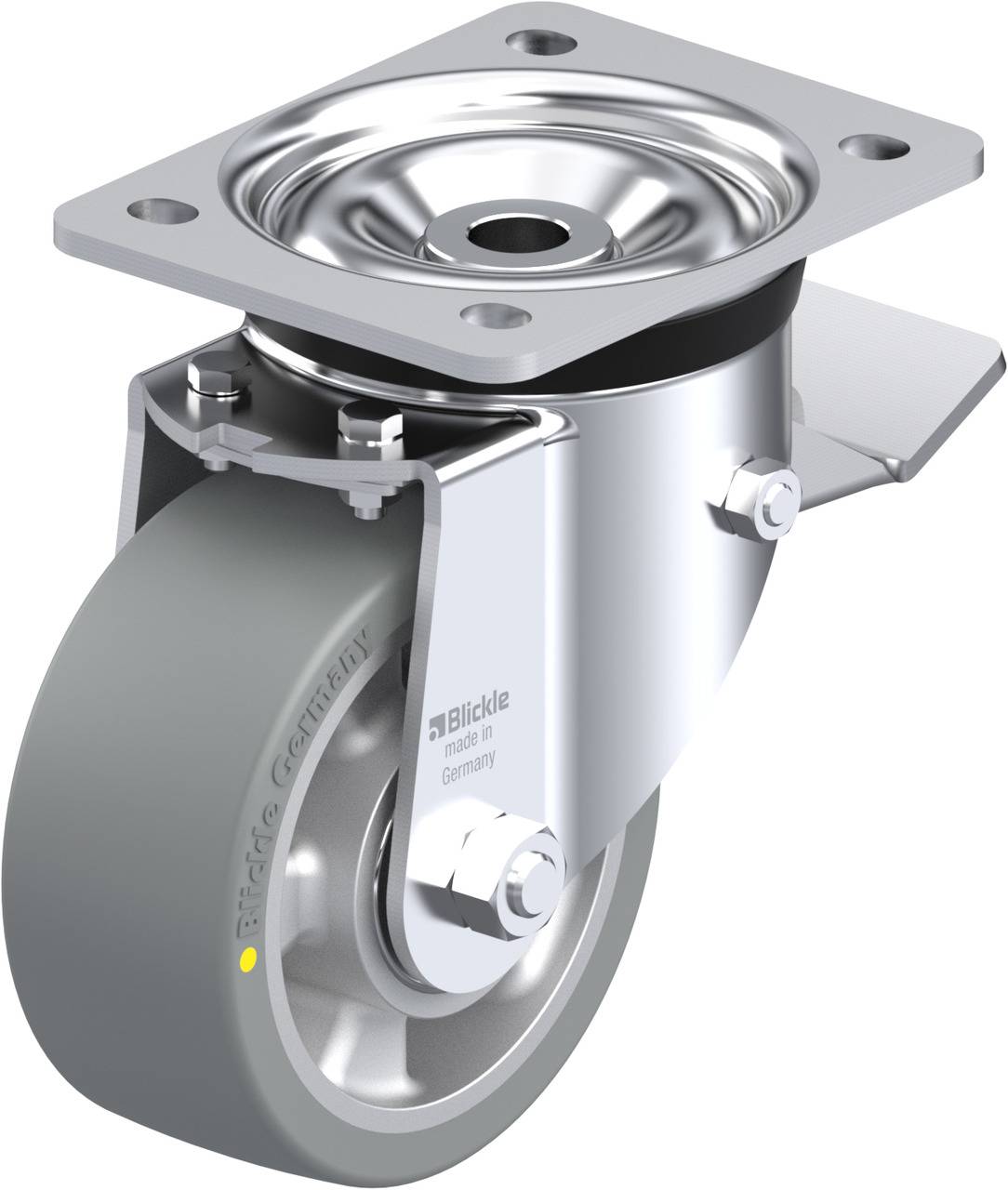 Blickle 756854 LK-ALTH 127K-ST-AS Kółko skrętne z hamulcem Średnica koła: 125 mm Maksymalne obciążenie: 600 kg 1 szt. - obrazek 1