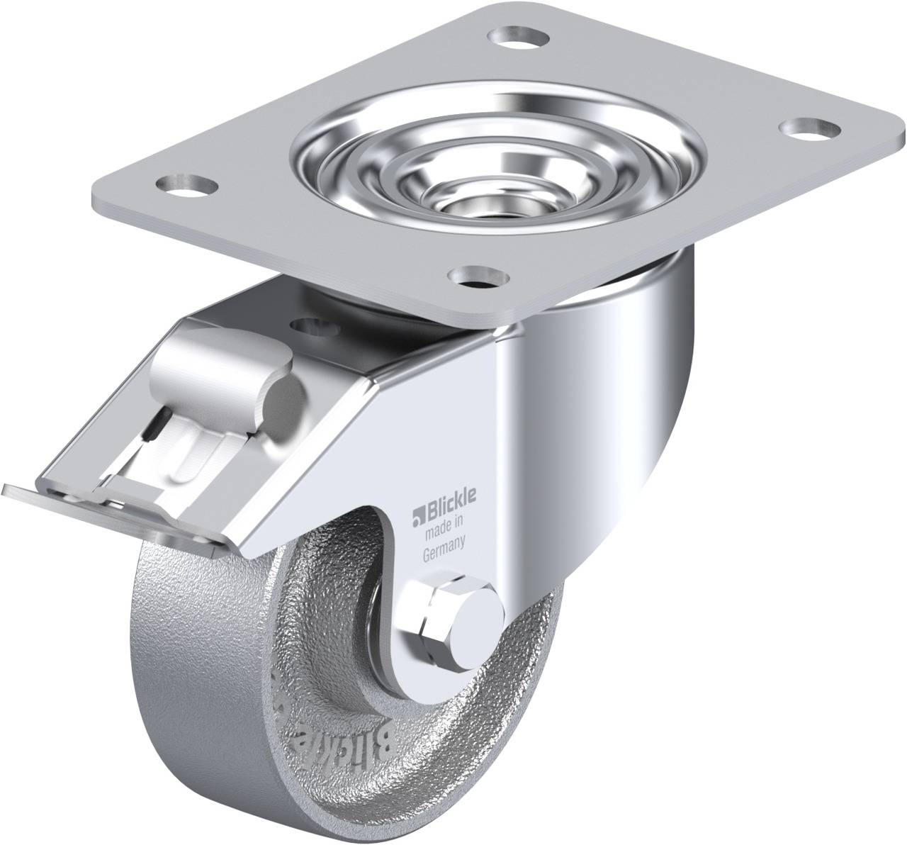 Blickle 754787 LK-G 100K-3-FI Kółko skrętne z hamulcem Średnica koła: 100 mm Maksymalne obciążenie: 350 kg 1 szt. - obrazek 1
