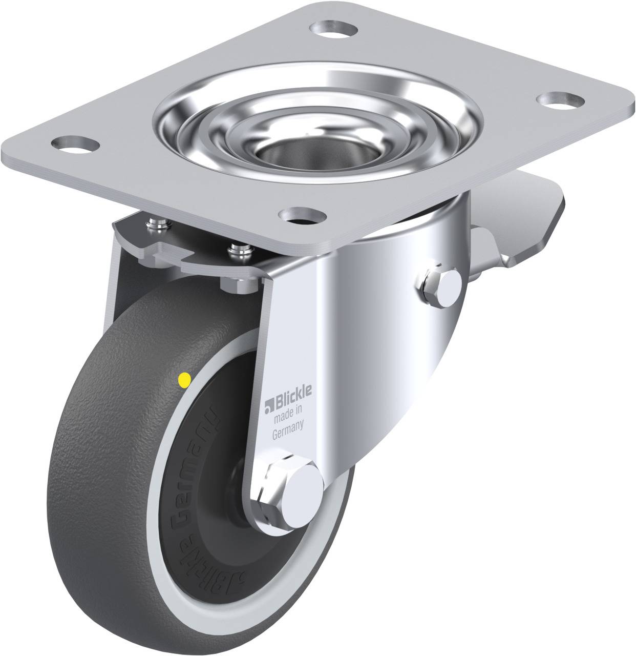 Blickle 852241 LK-PATH 100KF-3-ST-ELS Kółko skrętne z hamulcem Średnica koła: 100 mm Maksymalne obciążenie: 130 kg 1 szt - obrazek 1