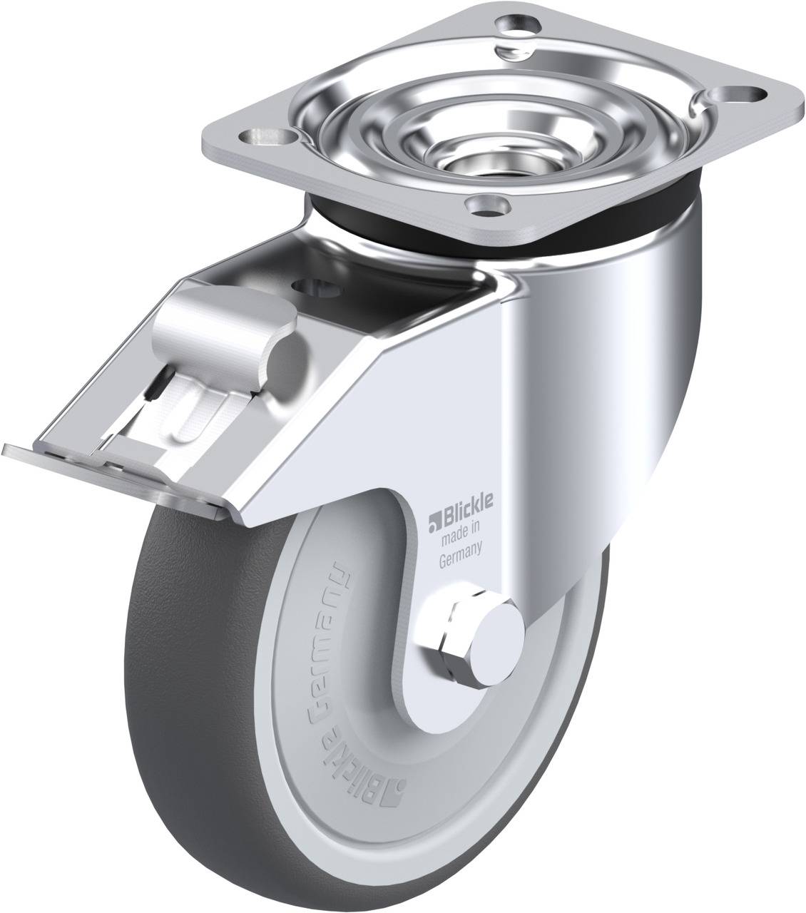 Blickle 760096 LK-PATH 125KF-1-FI Kółko skrętne z hamulcem Średnica koła: 125 mm Maksymalne obciążenie: 250 kg 1 szt. - obrazek 1
