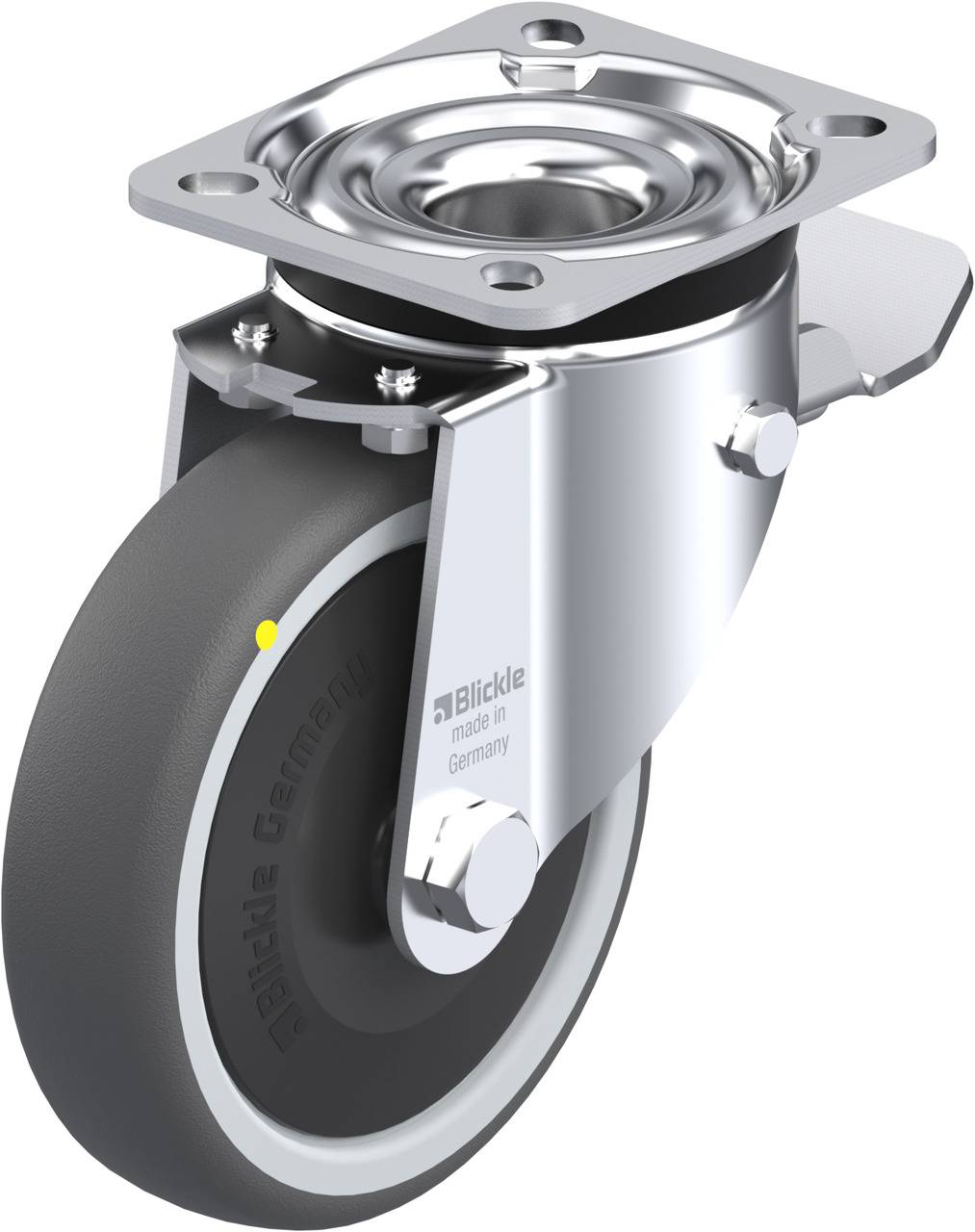 Blickle 852249 LK-PATH 125KF-1-ST-ELS Kółko skrętne z hamulcem Średnica koła: 125 mm Maksymalne obciążenie: 160 kg 1 szt - obrazek 1