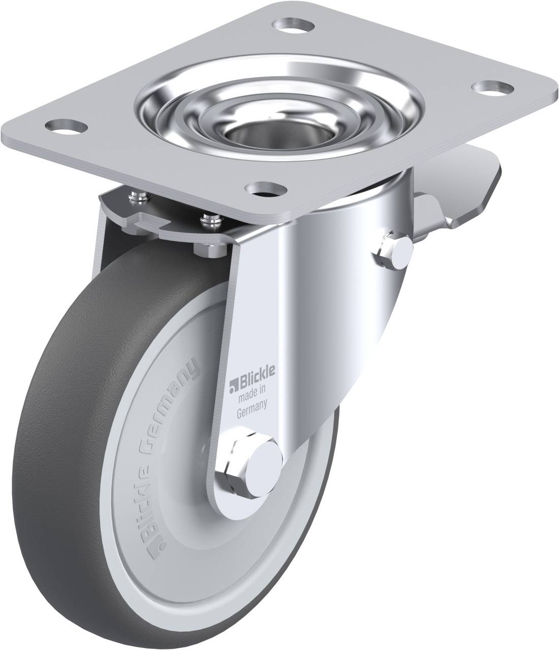 Blickle 852256 LK-PATH 125KF-3-ST Kółko skrętne z hamulcem Średnica koła: 125 mm Maksymalne obciążenie: 250 kg 1 szt. - obrazek 1