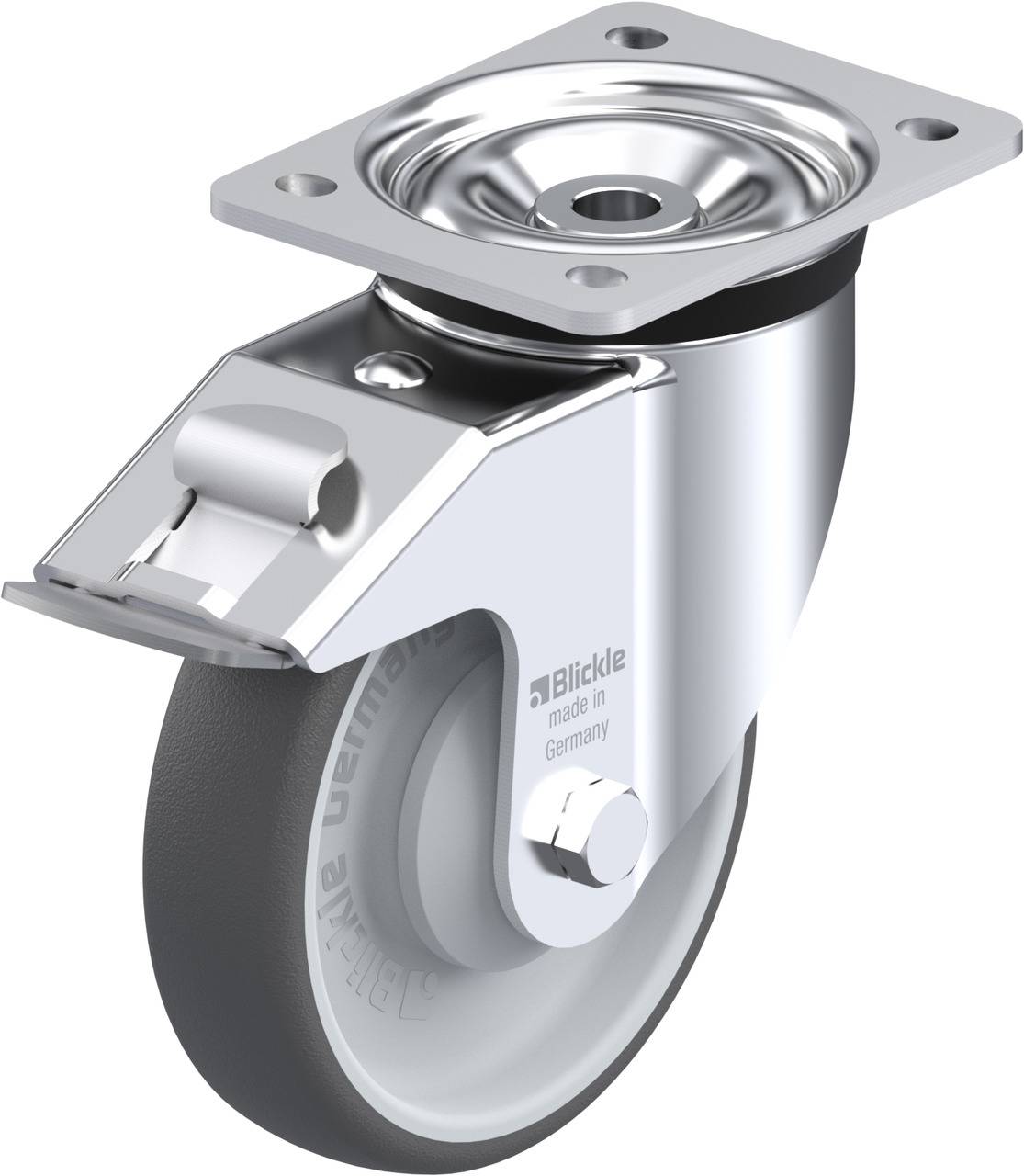Blickle 760101 LK-PATH 160KA-FI Kółko skrętne z hamulcem Średnica koła: 160 mm Maksymalne obciążenie: 400 kg 1 szt. - obrazek 1