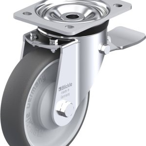 Blickle 852267 LK-PATH 160KA-ST Kółko skrętne z hamulcem Średnica koła: 160 mm Maksymalne obciążenie: 400 kg 1 szt.