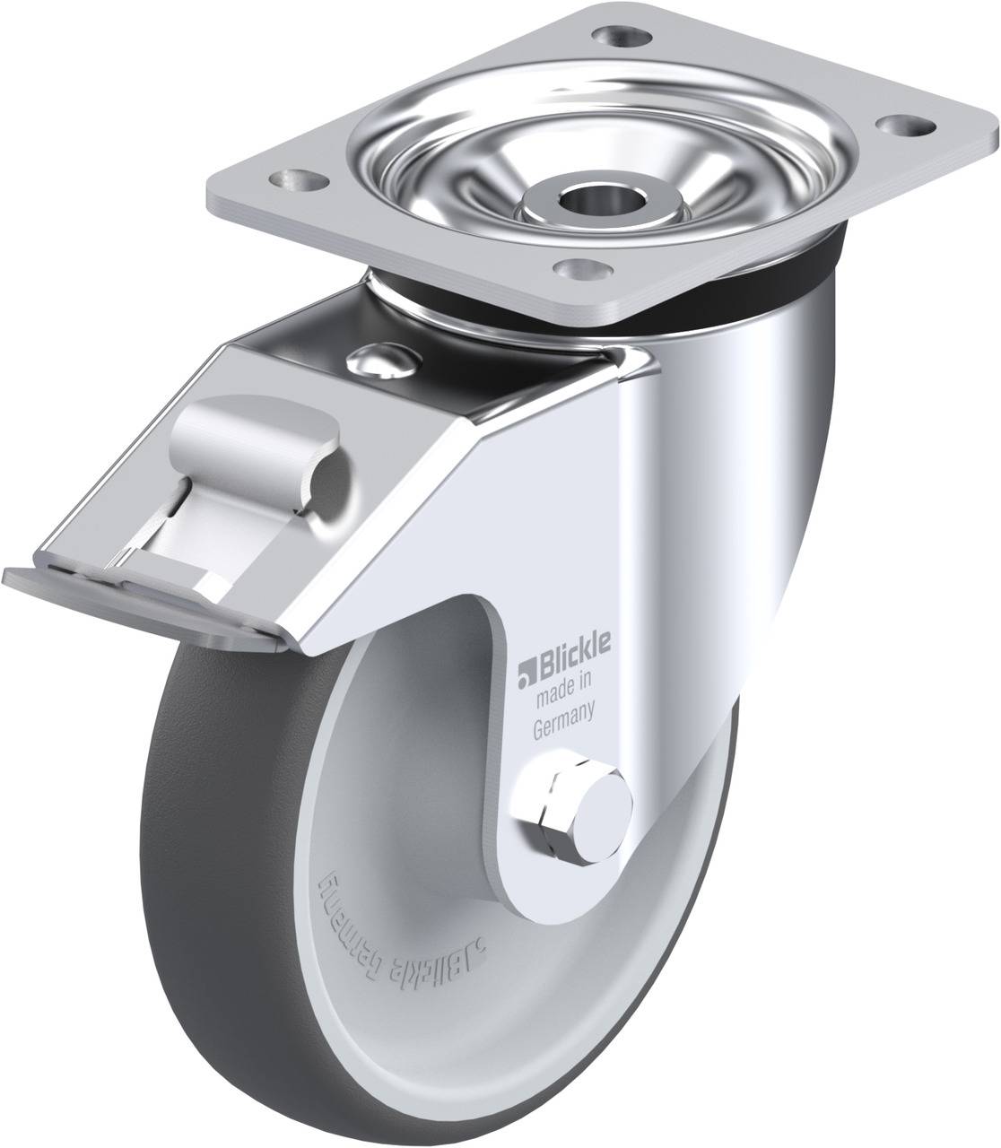 Blickle 760102 LK-PATH 160R-FI Kółko skrętne z hamulcem Średnica koła: 160 mm Maksymalne obciążenie: 400 kg 1 szt. - obrazek 1