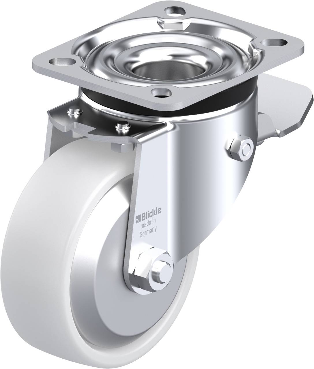 Blickle 852676 LK-PO 100XR-1-ST-FA Kółko skrętne z hamulcem Średnica koła: 100 mm Maksymalne obciążenie: 280 kg 1 szt. - obrazek 1