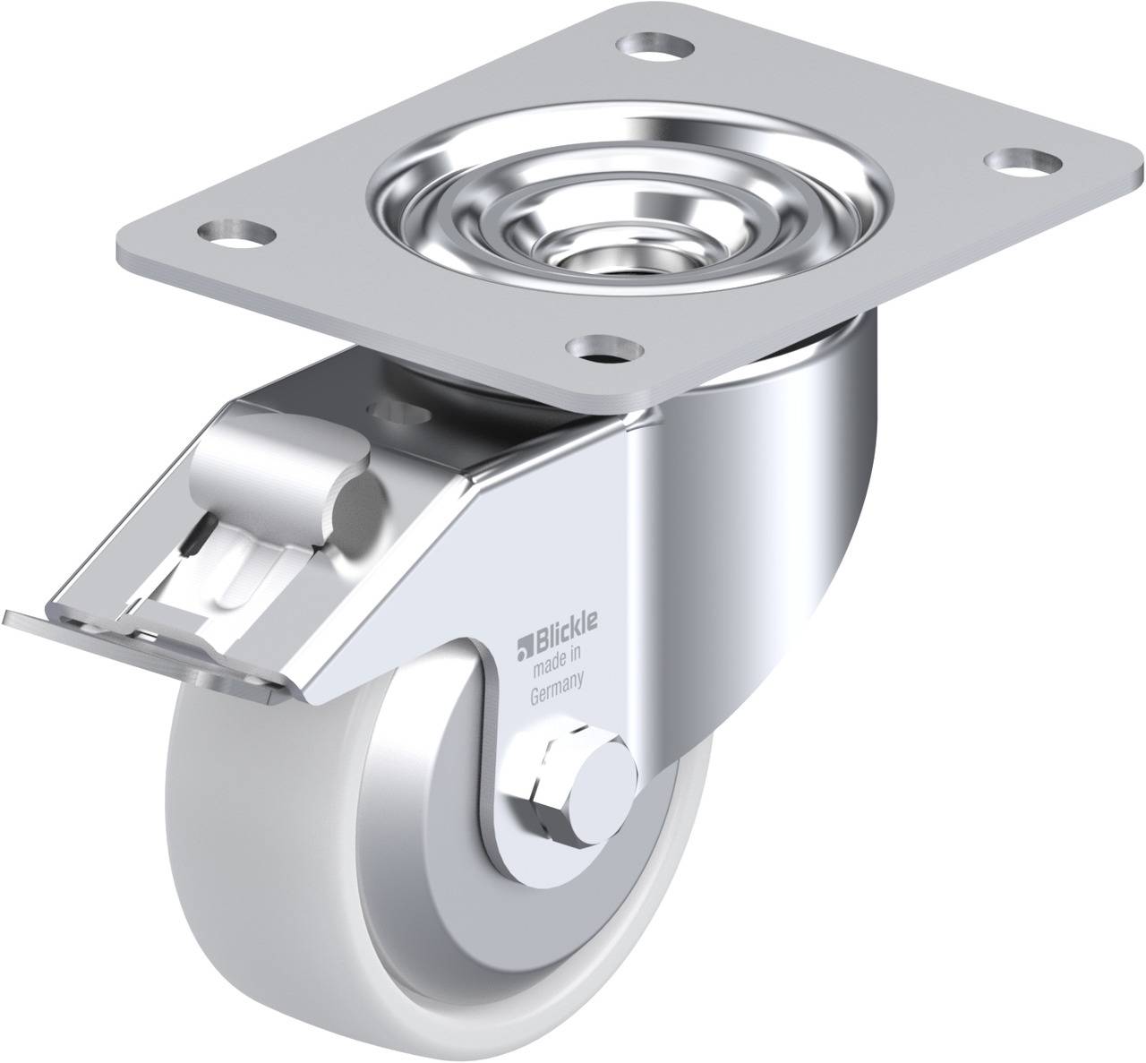 Blickle 852686 LK-PO 100XR-3-FI-FA Kółko skrętne z hamulcem Średnica koła: 100 mm Maksymalne obciążenie: 280 kg 1 szt. - obrazek 1