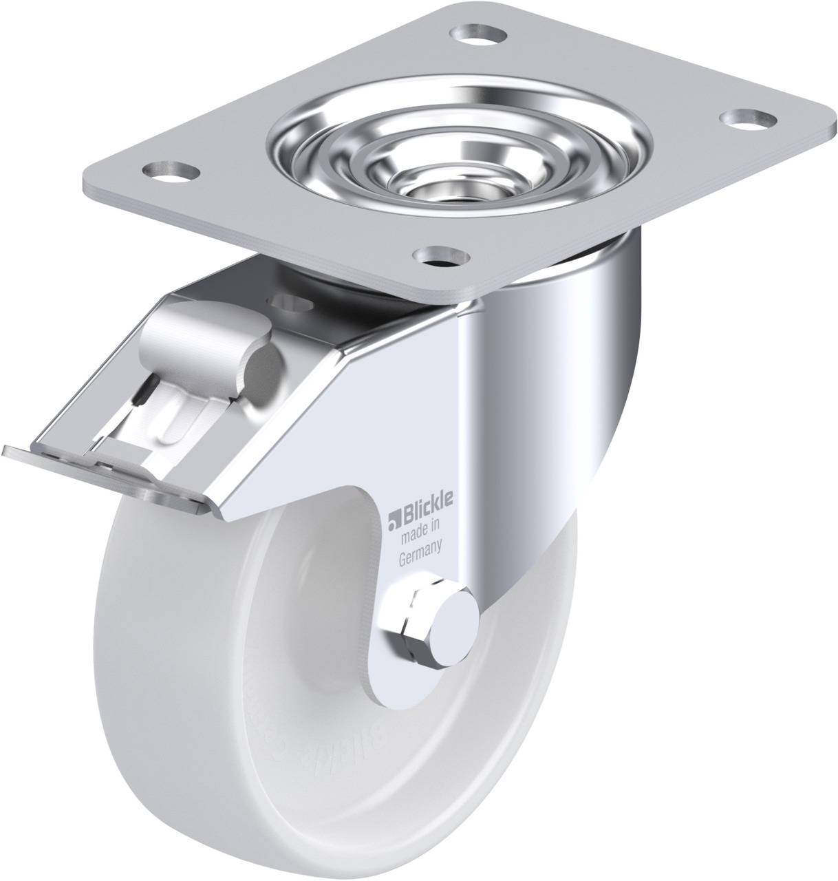 Blickle 852710 LK-PO 125XR-3-FI Kółko skrętne z hamulcem Średnica koła: 125 mm Maksymalne obciążenie: 300 kg 1 szt. - obrazek 1