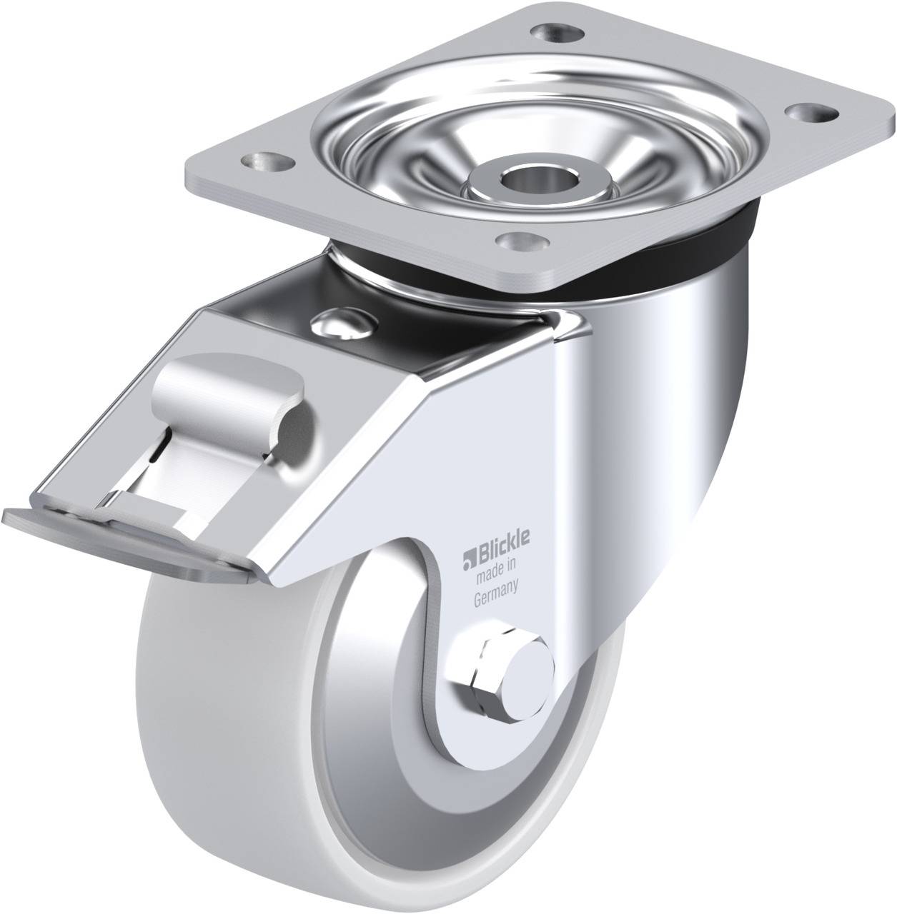Blickle 852747 LK-PO 127K-FI-FA Kółko skrętne z hamulcem Średnica koła: 125 mm Maksymalne obciążenie: 400 kg 1 szt. - obrazek 1