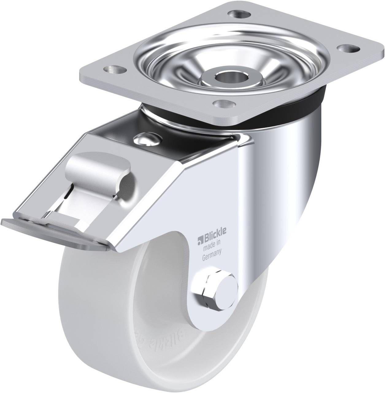 Blickle 852734 LK-PO 127XR-FI Kółko skrętne z hamulcem Średnica koła: 125 mm Maksymalne obciążenie: 400 kg 1 szt. - obrazek 1