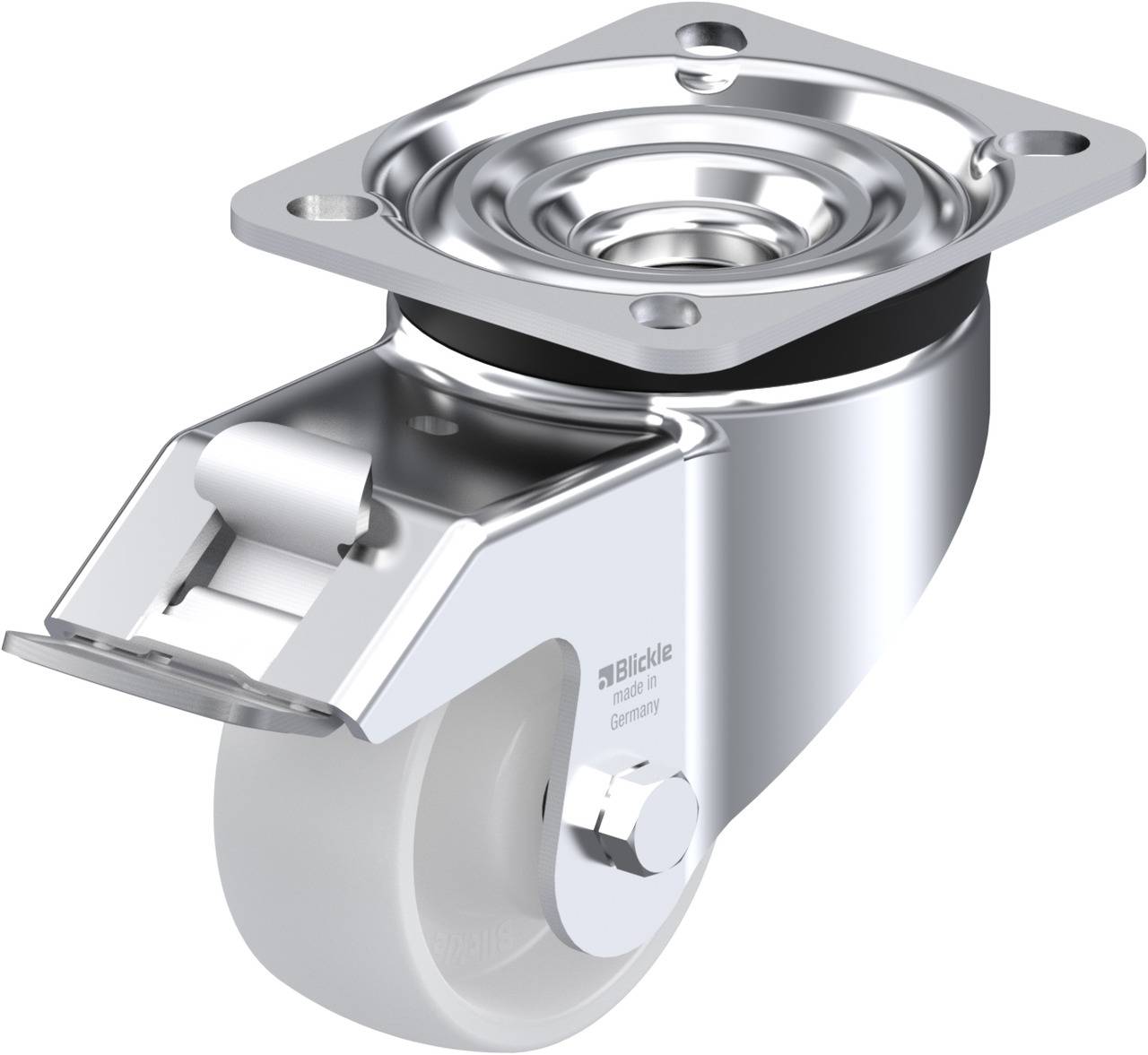 Blickle 754818 LK-PO 75R-FI Kółko skrętne z hamulcem Średnica koła: 75 mm Maksymalne obciążenie: 200 kg 1 szt. - obrazek 1