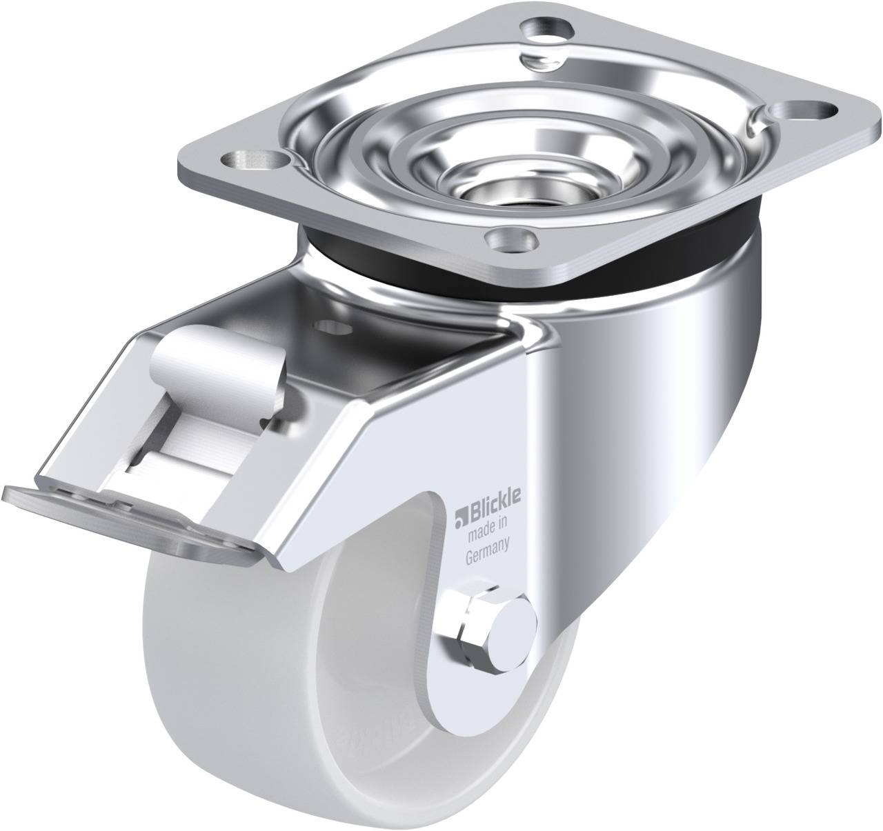 Blickle 842793 LK-PO 82G-FI Kółko skrętne z hamulcem Średnica koła: 80 mm Maksymalne obciążenie: 230 kg 1 szt. - obrazek 1