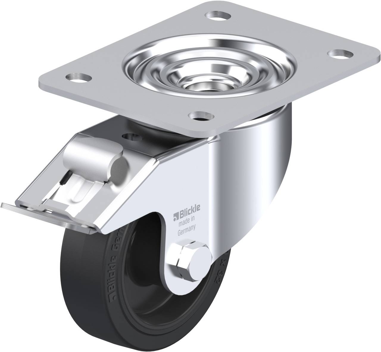 Blickle 850979 LK-POEV 100XR-3-FI Kółko skrętne z hamulcem Średnica koła: 100 mm Maksymalne obciążenie: 200 kg 1 szt. - obrazek 1