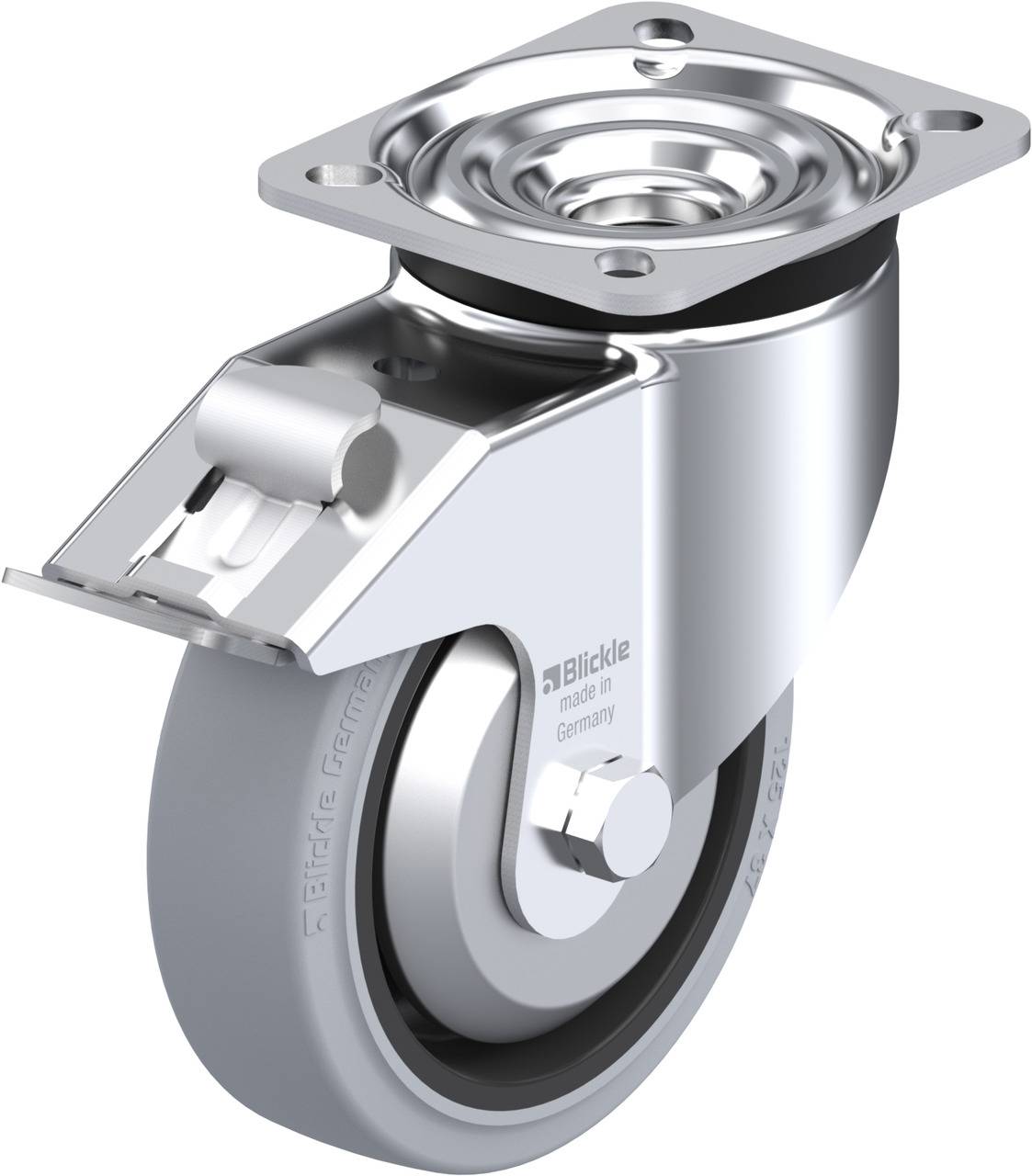 Blickle 740386 LK-POEV 125KA-1-FI-SG-FA Kółko skrętne z hamulcem Średnica koła: 125 mm Maksymalne obciążenie: 250 kg 1 s - obrazek 1