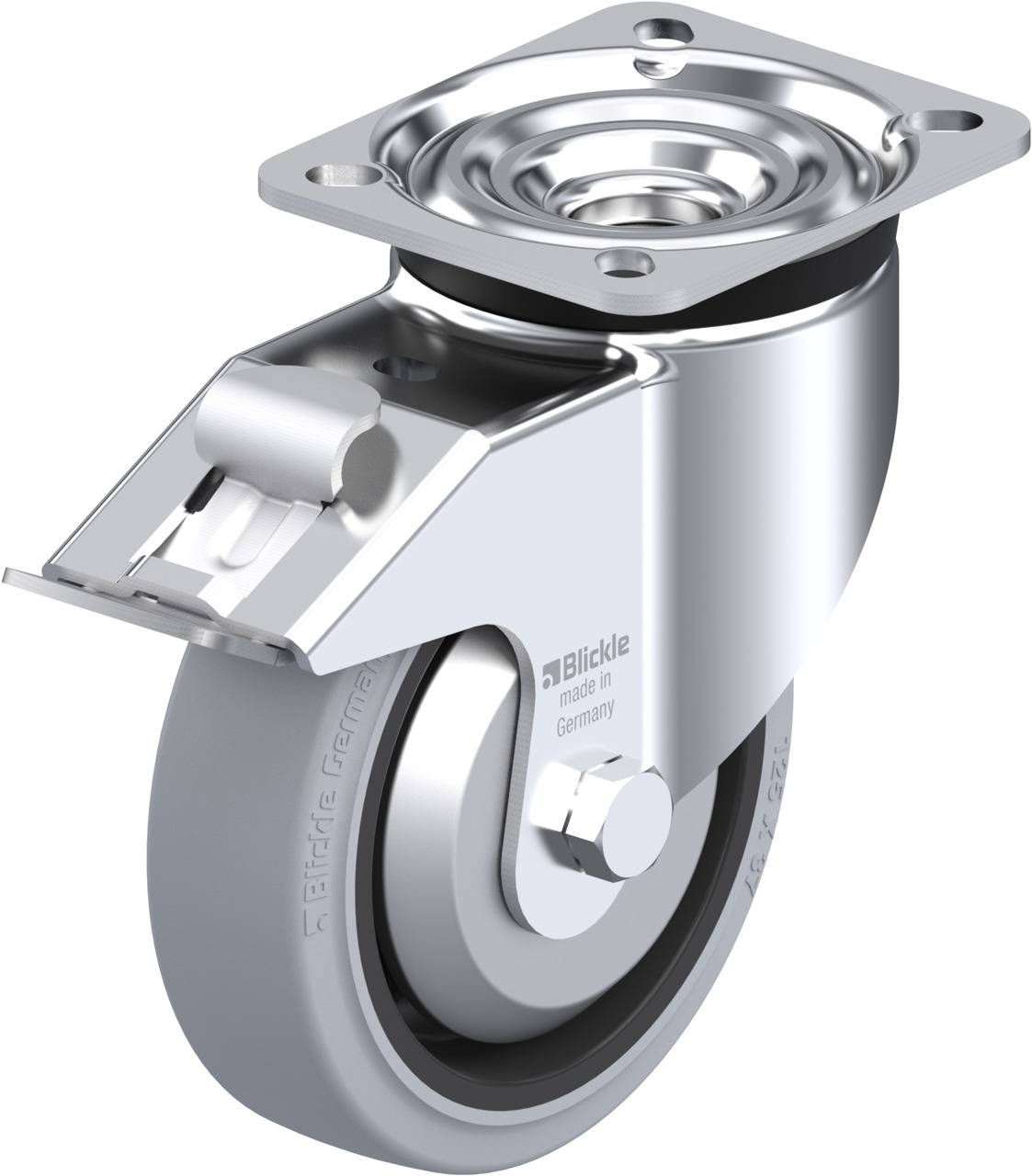 Blickle 851089 LK-POEV 125KAD-1-FI-SG-FA Kółko skrętne z hamulcem Średnica koła: 125 mm Maksymalne obciążenie: 250 kg 1 - obrazek 1